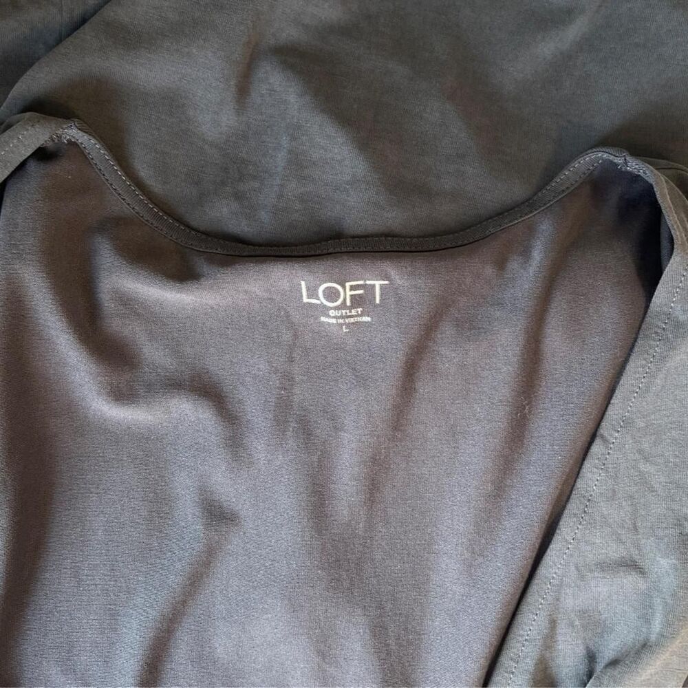 Loft Women's Black and Grey Blouse - Picture 5 of 6